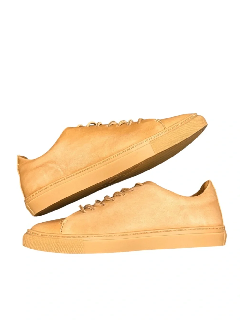 THURSDAY BOOT COMPANY - ALL BROWN LEATHER “PREMIER” LOW TOP SNEAKERS
